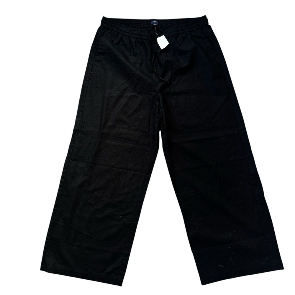 Effortless Wide-Leg Pull-On Pants — Black